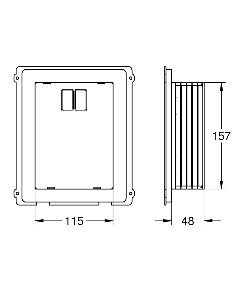 GROHE Revisionsschacht für kleine Betätigungsplatten (80 mm Spülkasten)