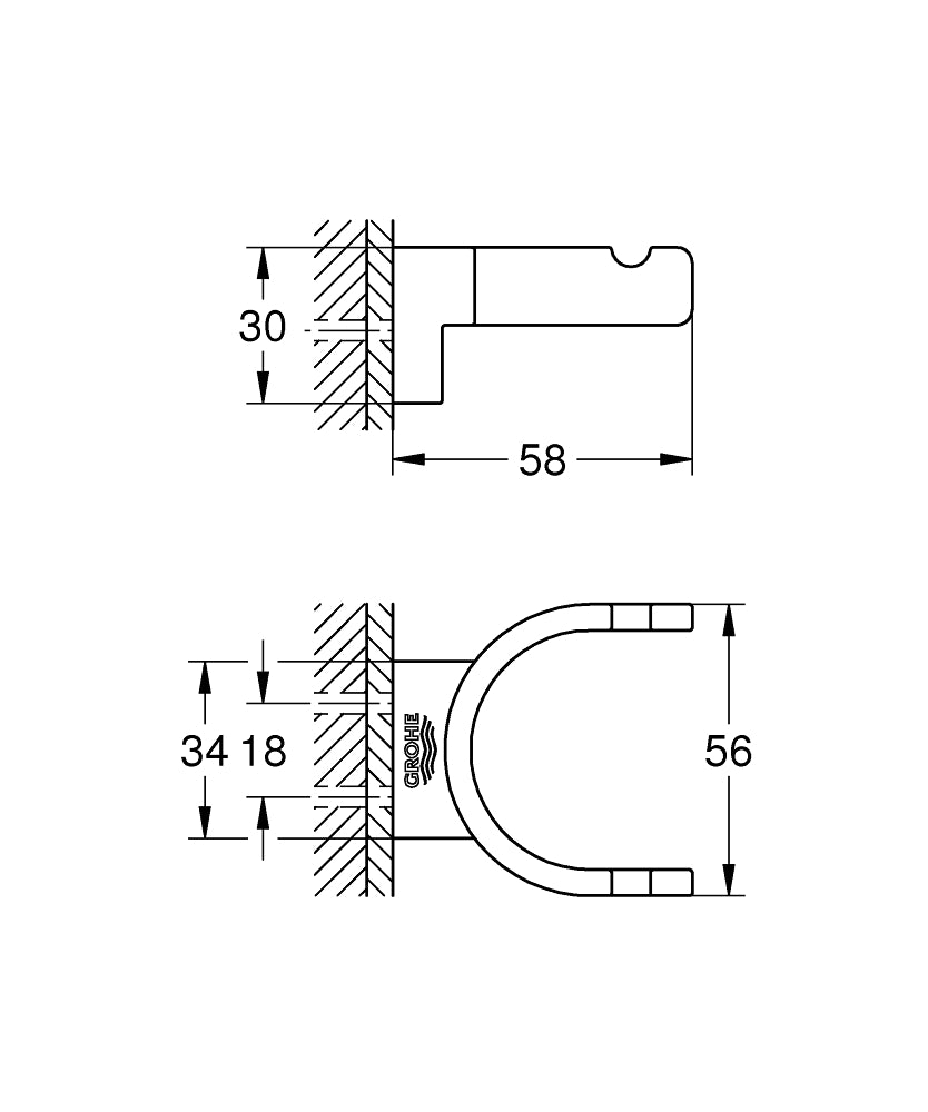 GROHE Selection Bademantelhaken 41049, doppelt (cool sunrise gebürstet)