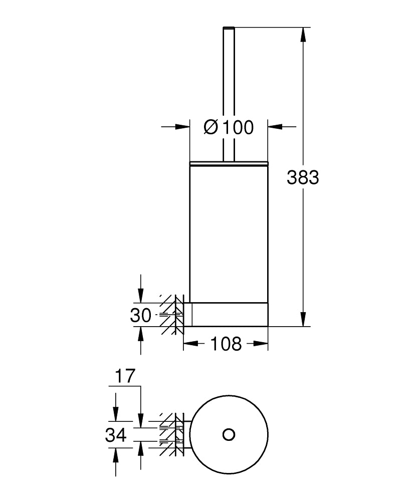 Grohe Selection Toilettenbürstengarnitur 41076 (Glas/chrom)