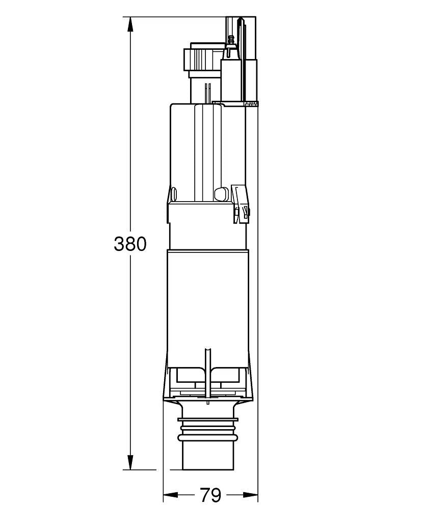 Grohe Ablaufventil 42253 für 2-Mengen-Spülkasten