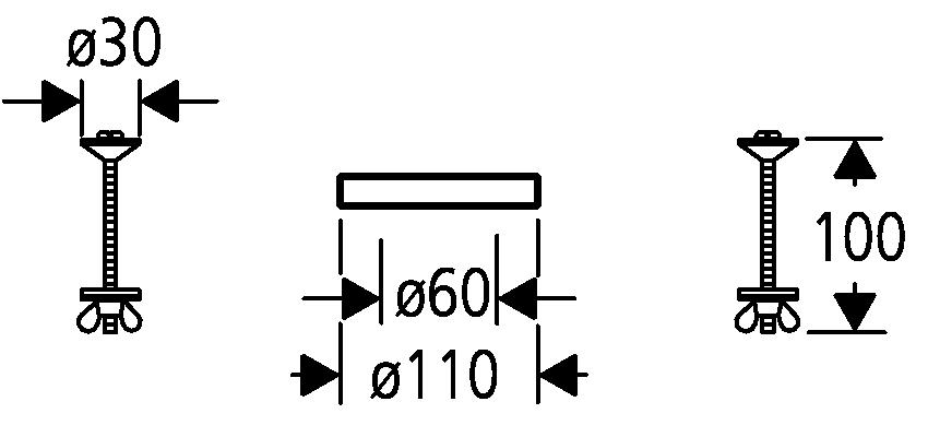 GROHE Befestigungssatz 43500 für Servo-Set