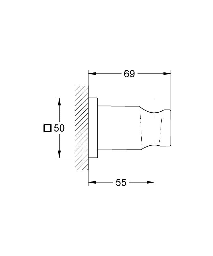 GROHE Rainshower Wandbrausehalter 27075, eckige Rosette (warm sunset gebürstet)