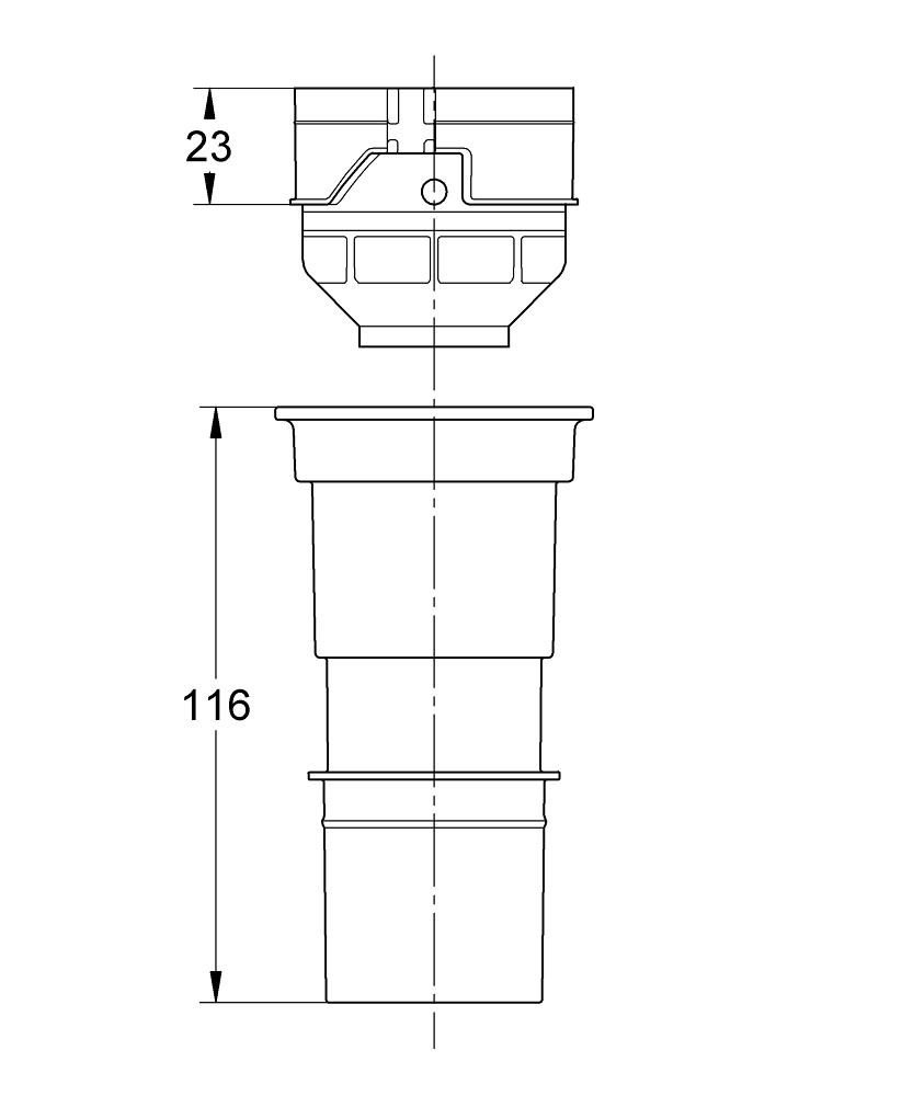 GROHE 4,5-l-Adapter 42333 für Spülkasten GD 2