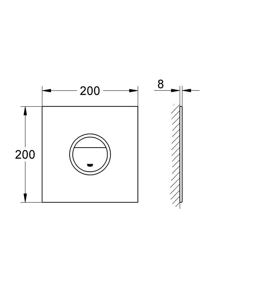Grohe Veris Light WC-Betätigungsplatte 38915 (moon white)