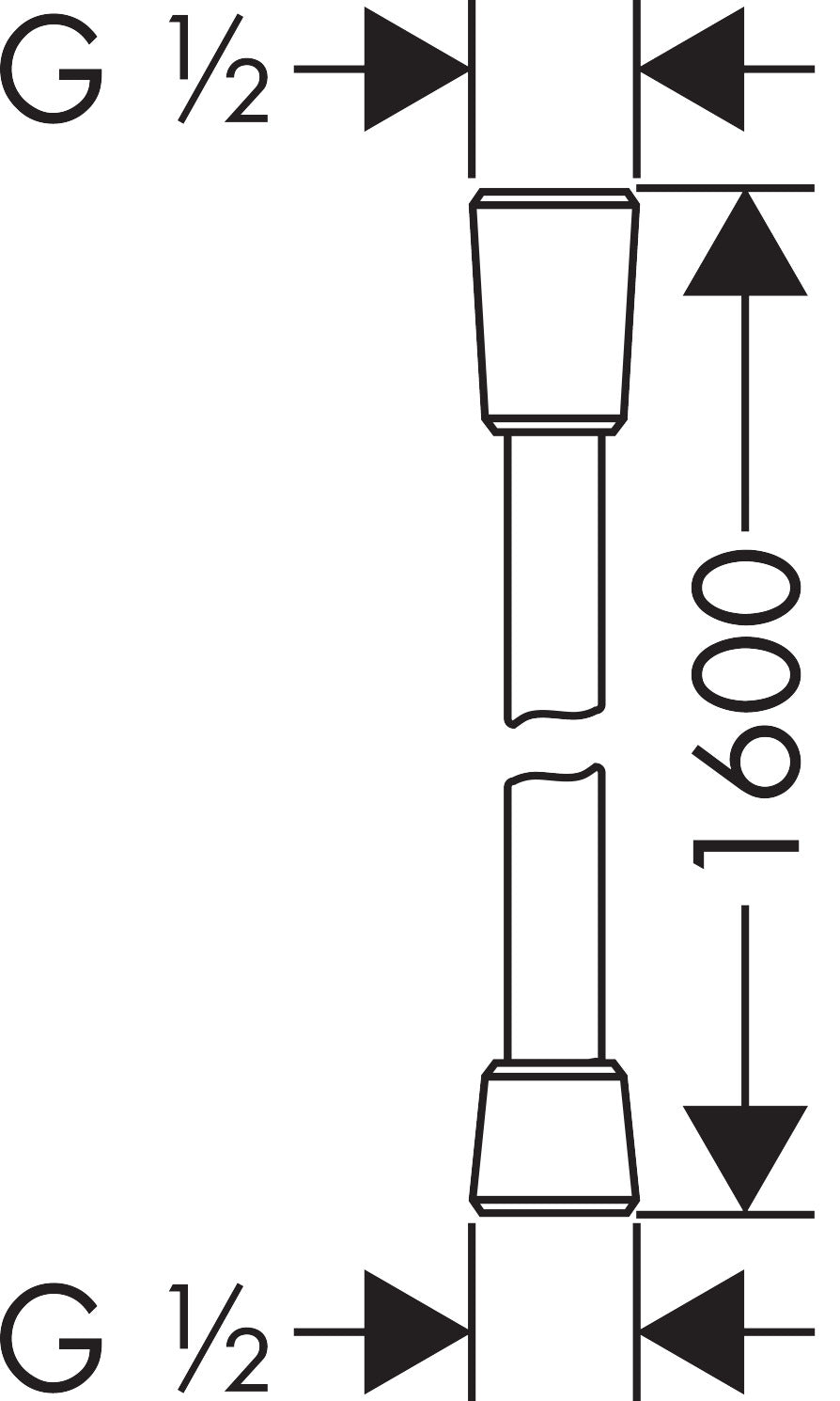 Hansgrohe Brausenschlauch Isiflex B 1600 mm (chrom)