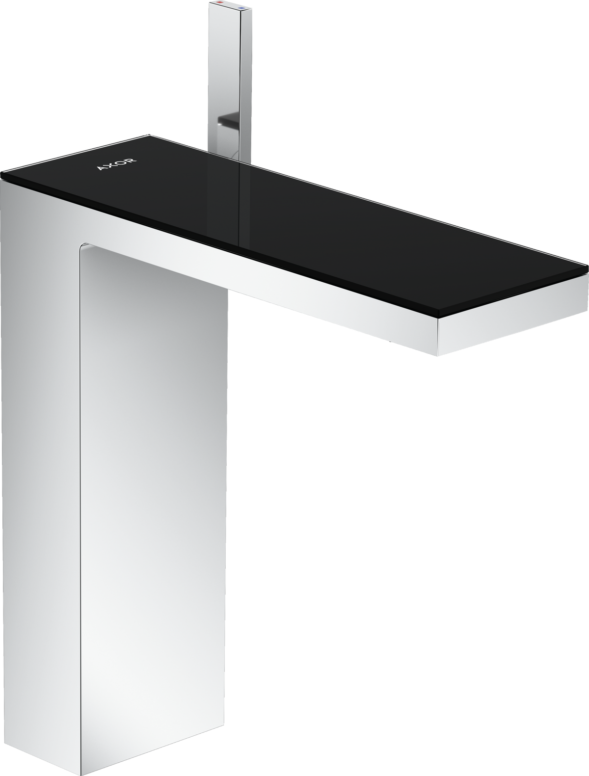 Axor MyEdition Waschtischmischer 230 mit Push-Open Ablaufgarnitur (schwarz/chrom)