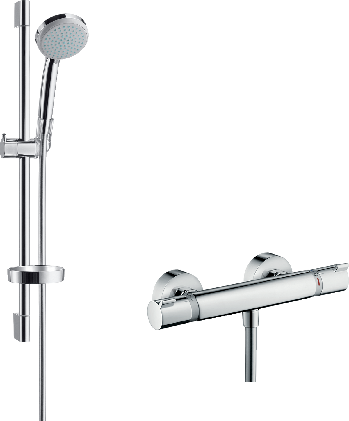 Hansgrohe Croma 100 Vario Brausenkombination mit Ecostat Comfort und Unica'C 650 mm (chrom)