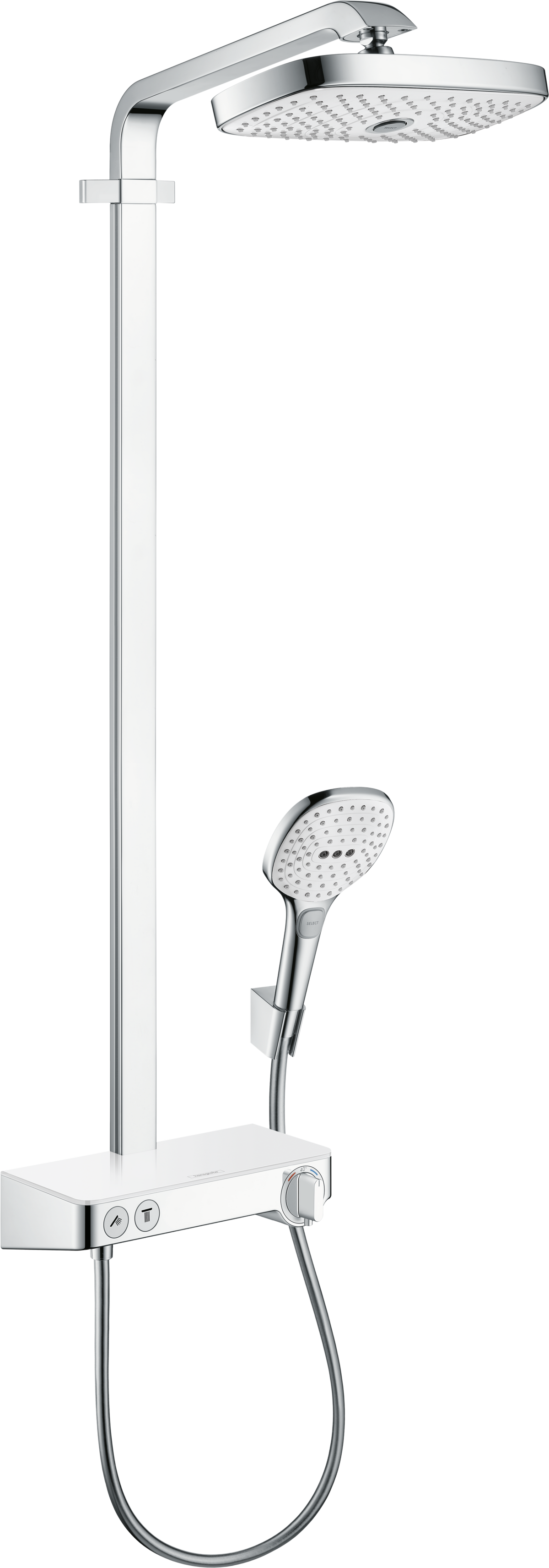 Hansgrohe Raindance Select E Showerpipe 300 2jet mit Brausethermostat ShowerTablet Select 300 (chrom)