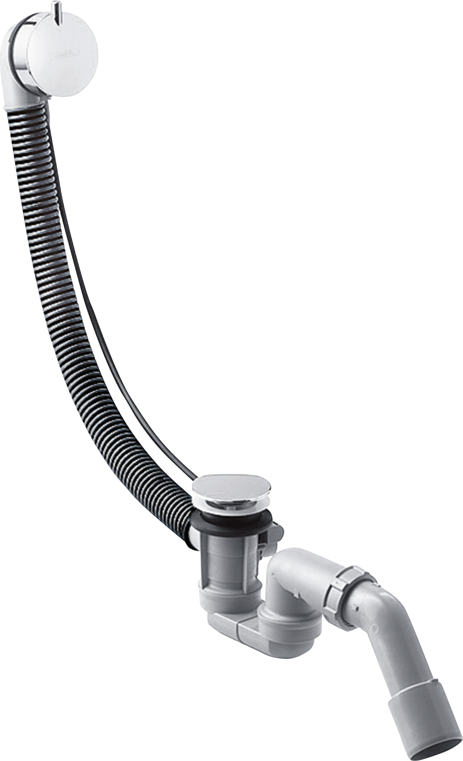 Hansgrohe Flexaplus S Wannenablauf- und Überlaufgarnitur, Komplettset mit flexiblem Überlaufschlauch (chrom)