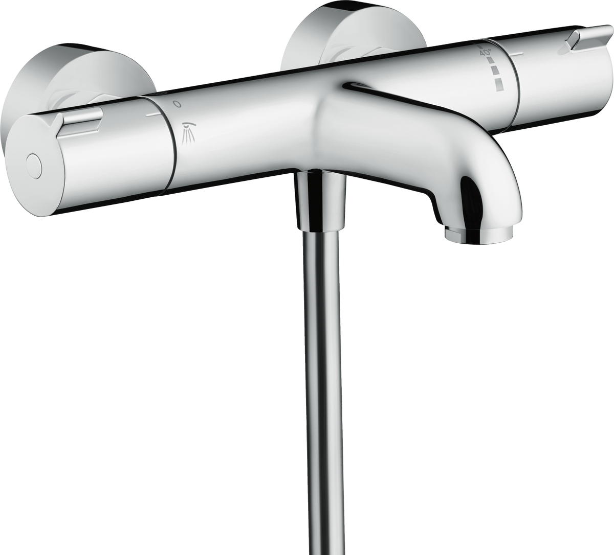 Hansgrohe Ecostat 1001 CL Thermostat-Wannenmischer Aufputz für 2 Verbraucher (chrom)