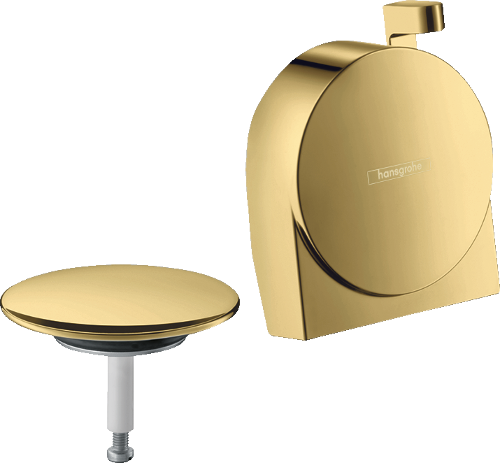 Hansgrohe Exafill S Ein-, Ab- und Überlaufgarnitur, Fertigset (polished gold optic)