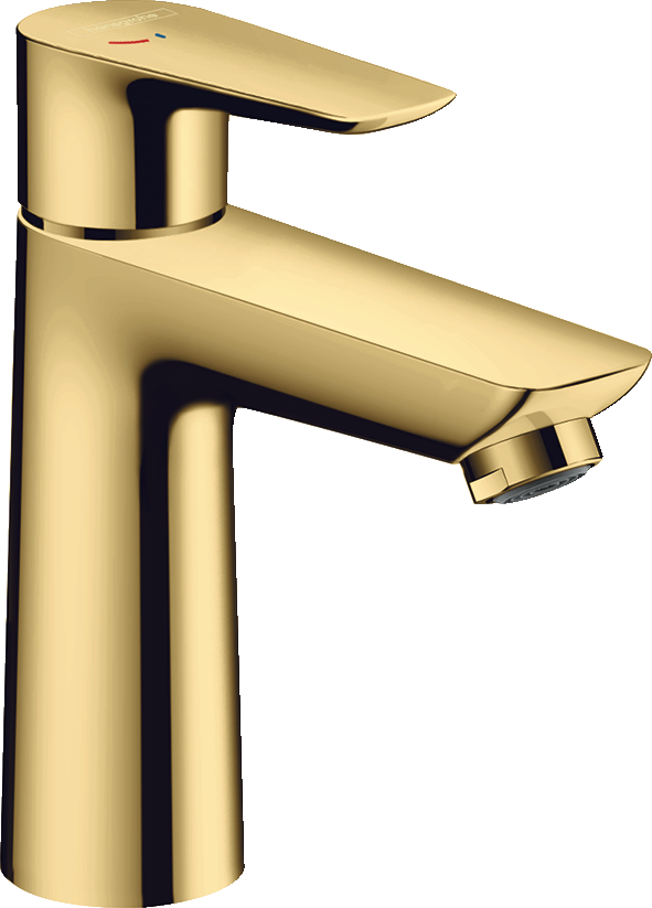 Hansgrohe Talis E Waschtischmischer 110 CoolStart mit Zugstangen-Ablaufgarnitur (polished gold optic)