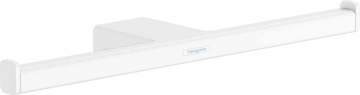 hansgrohe AddStoris Doppel-Papierrollenhalter ohne Deckel (mattweiß)