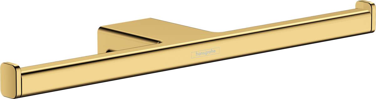 hansgrohe AddStoris Doppel-Papierrollenhalter ohne Deckel (Polished Gold Optic)