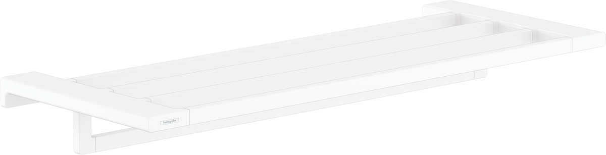 Hansgrohe AddStoris Handtuchablage mit Handtuchhalter, 648 mm (mattweiß)