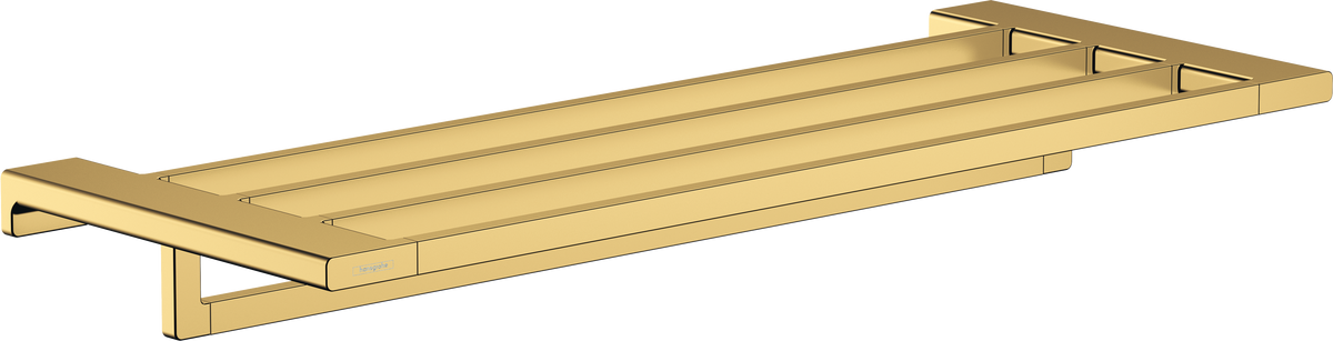 Hansgrohe AddStoris Handtuchablage mit Handtuchhalter, 648 mm (polished gold optic)
