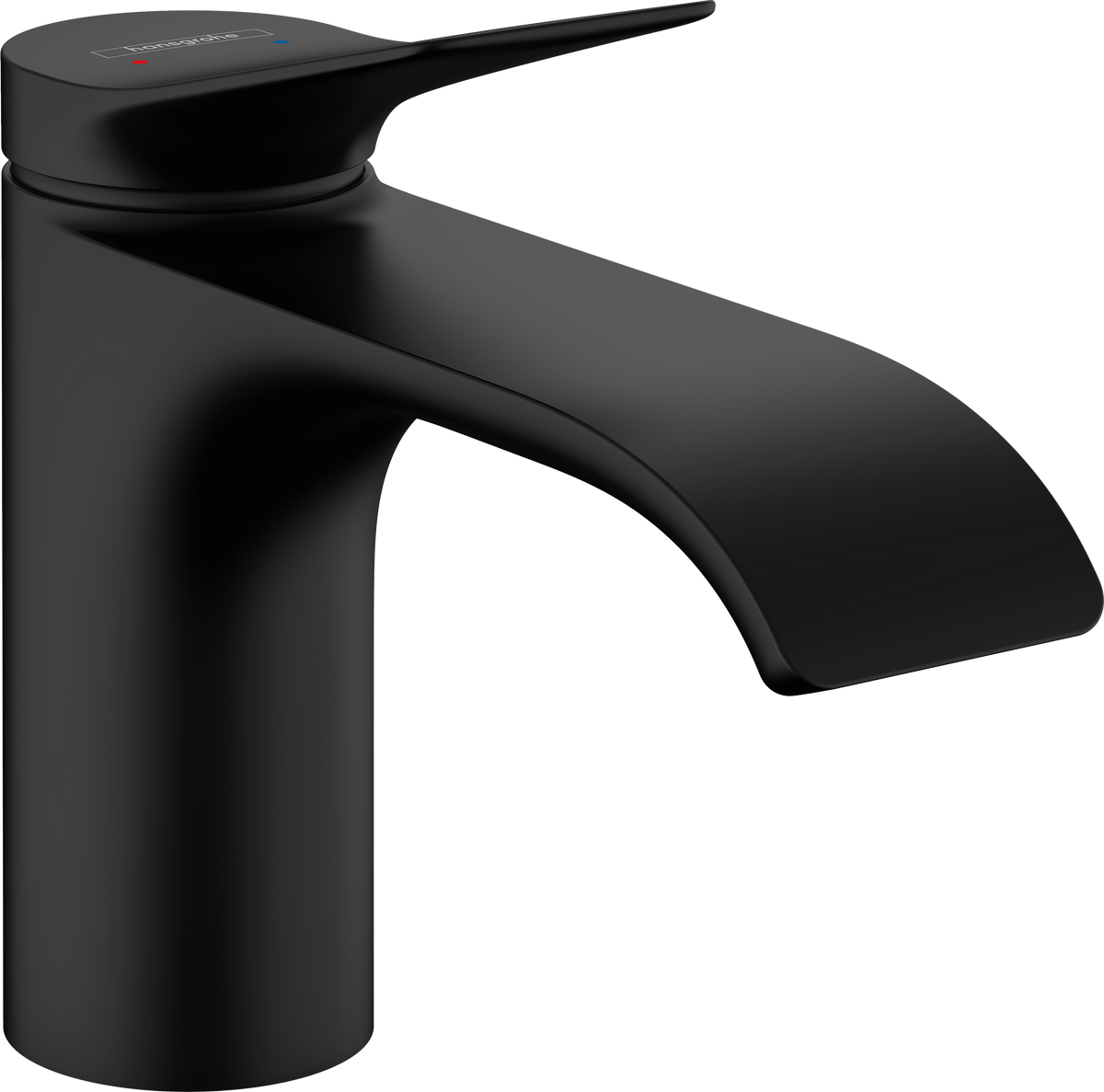 Hansgrohe Vivenis Waschtischmischer 80 mit Zugstangen-Ablaufgarnitur (mattschwarz)