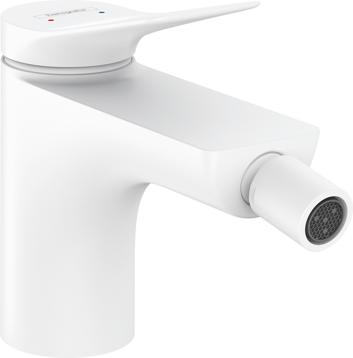 Hansgrohe Vivenis Bidetmischer mit Zugstangen-Ablaufgarnitur (mattweiß)