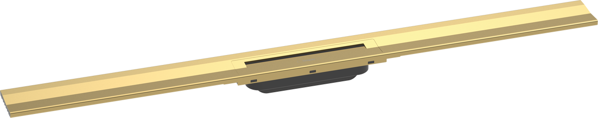 Hansgrohe RainDrain Flex Duschrinne 1000 mm, vor Ort kürzbar, für Wandmontage (polished gold optic)