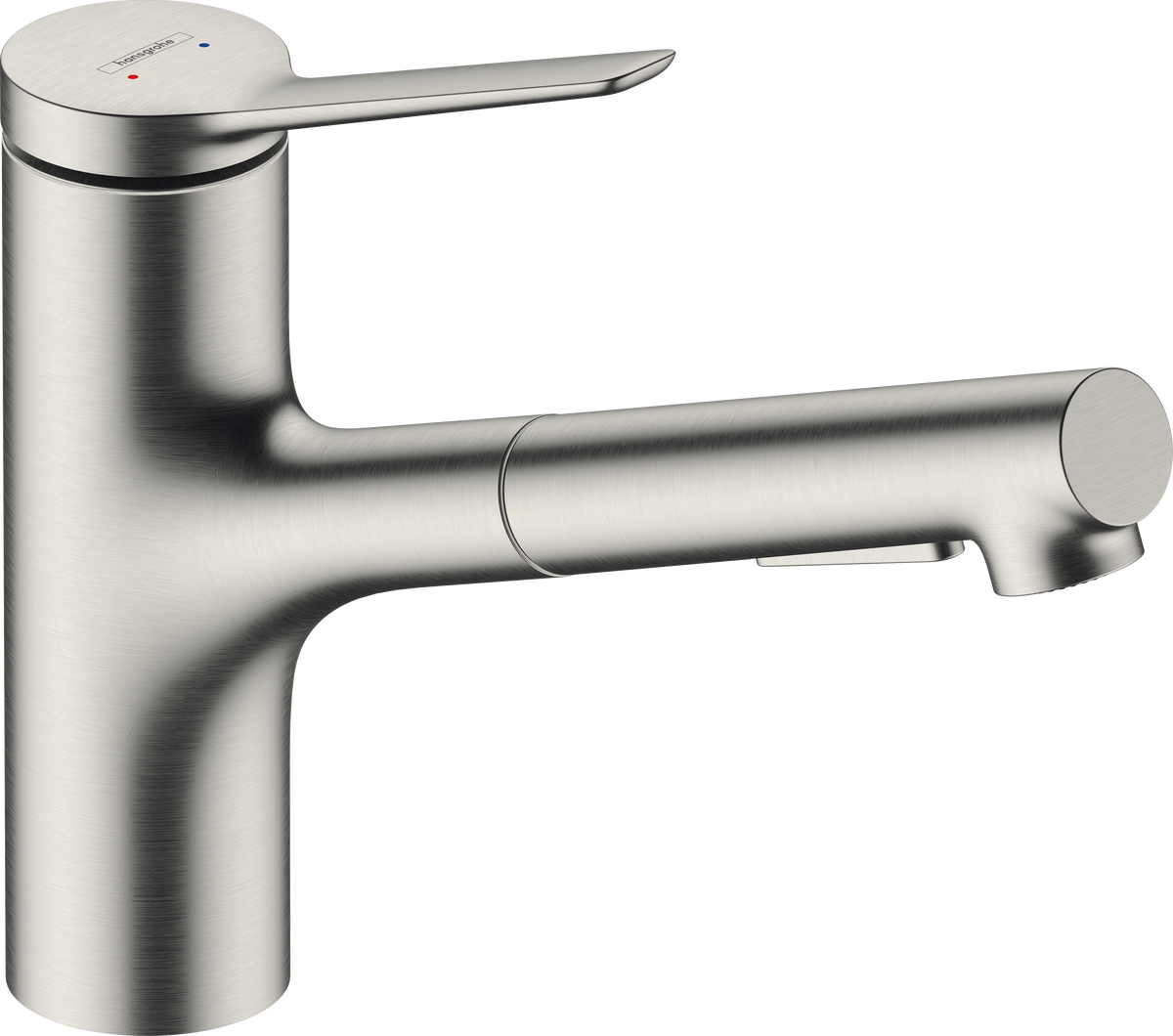 Hansgrohe Zesis M33 Spültischmischer 150 2jet mit Ausziehbrause (Edelstahl-Optik)