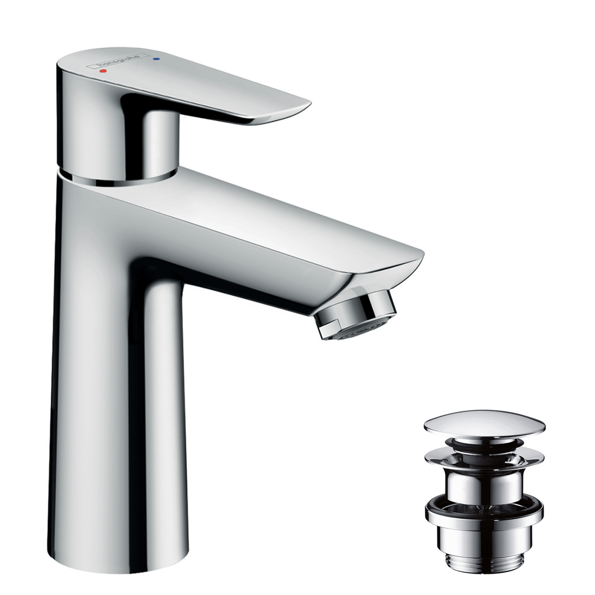Hansgrohe Talis E Waschtischmischer 110 mit Push-Open Ablaufgarnitur (chrom)