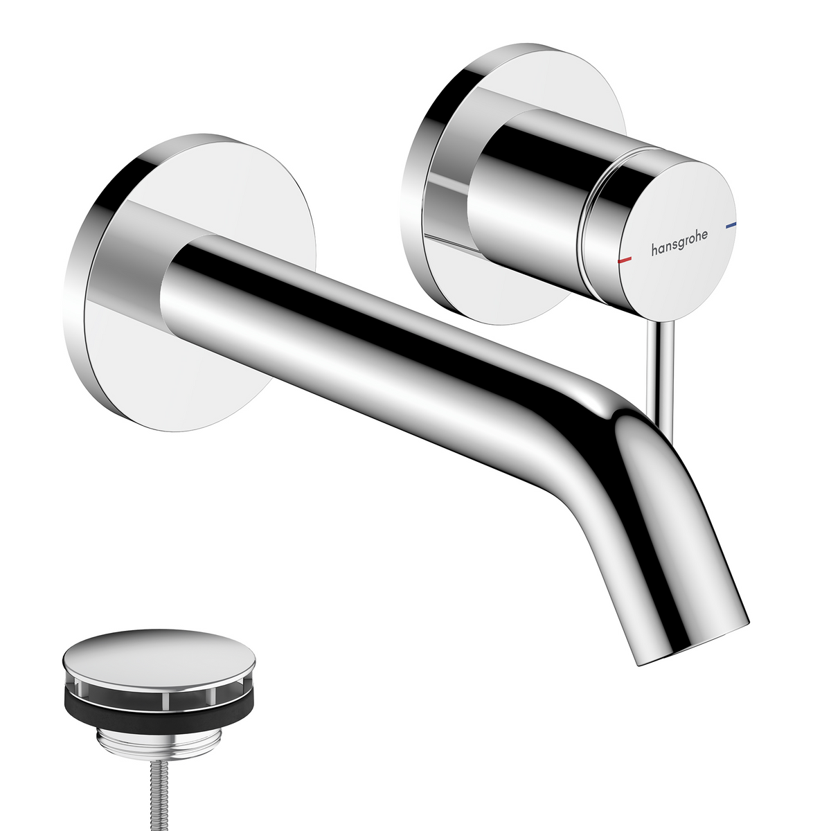 Hansgrohe Tecturis S 2-Loch-Waschtischmischer Unterputz, Fertigset, Auslauf 165 mm (chrom)