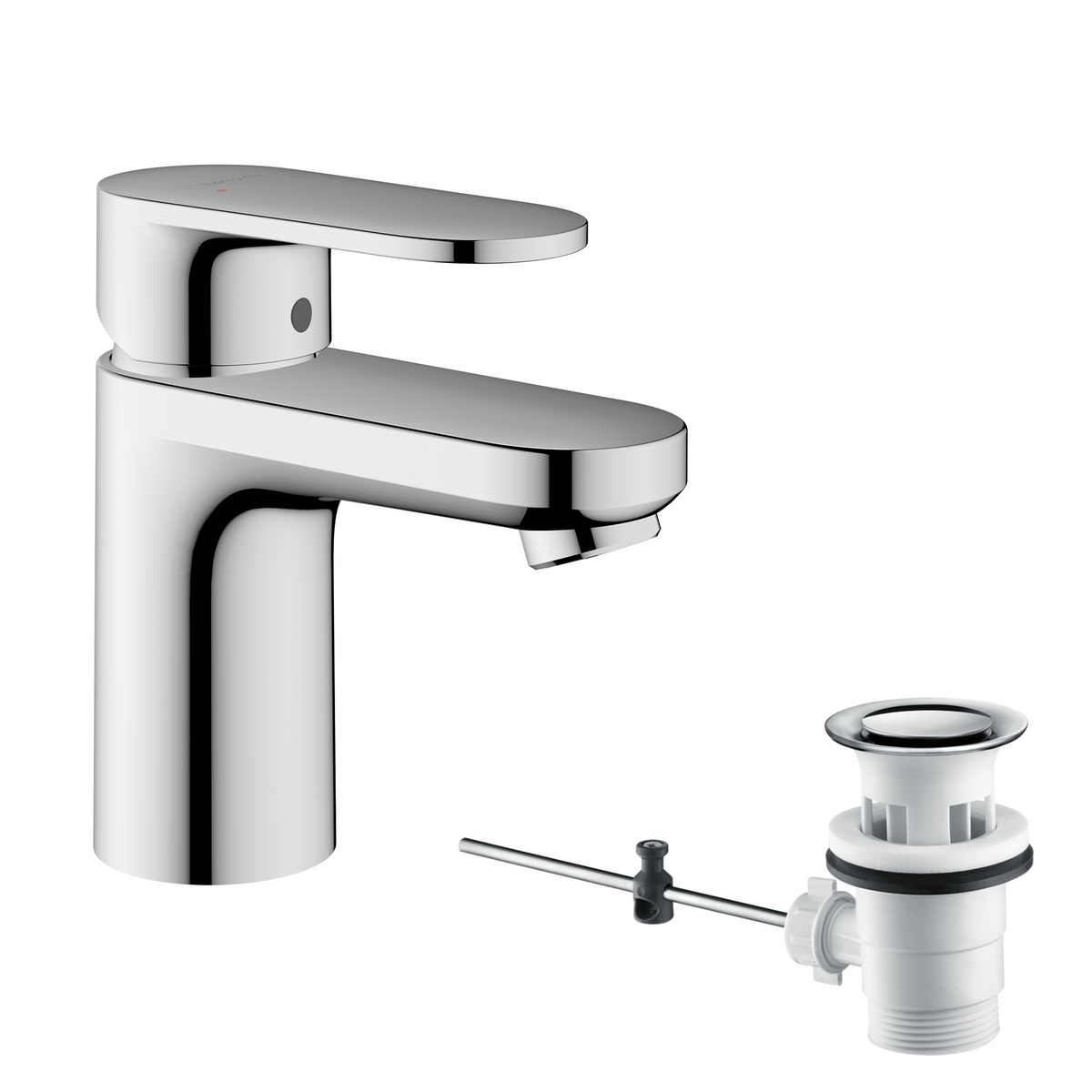 hansgrohe Vernis Blend Waschtischmischer 70 mit Zugstangen-Ablaufgarnitur (chrom)