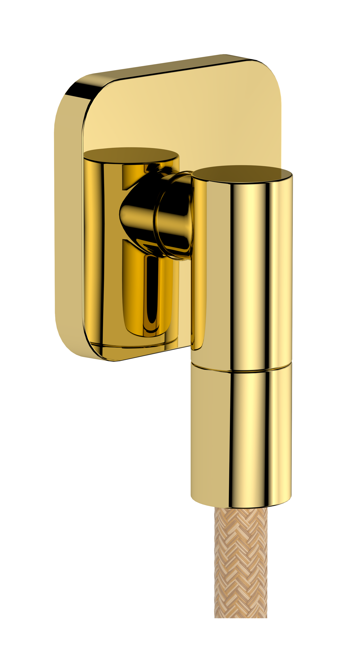 Hansgrohe FixFit Fine Q Wandanschluss mit Rückflussverhinderer (Polished Gold Optic)