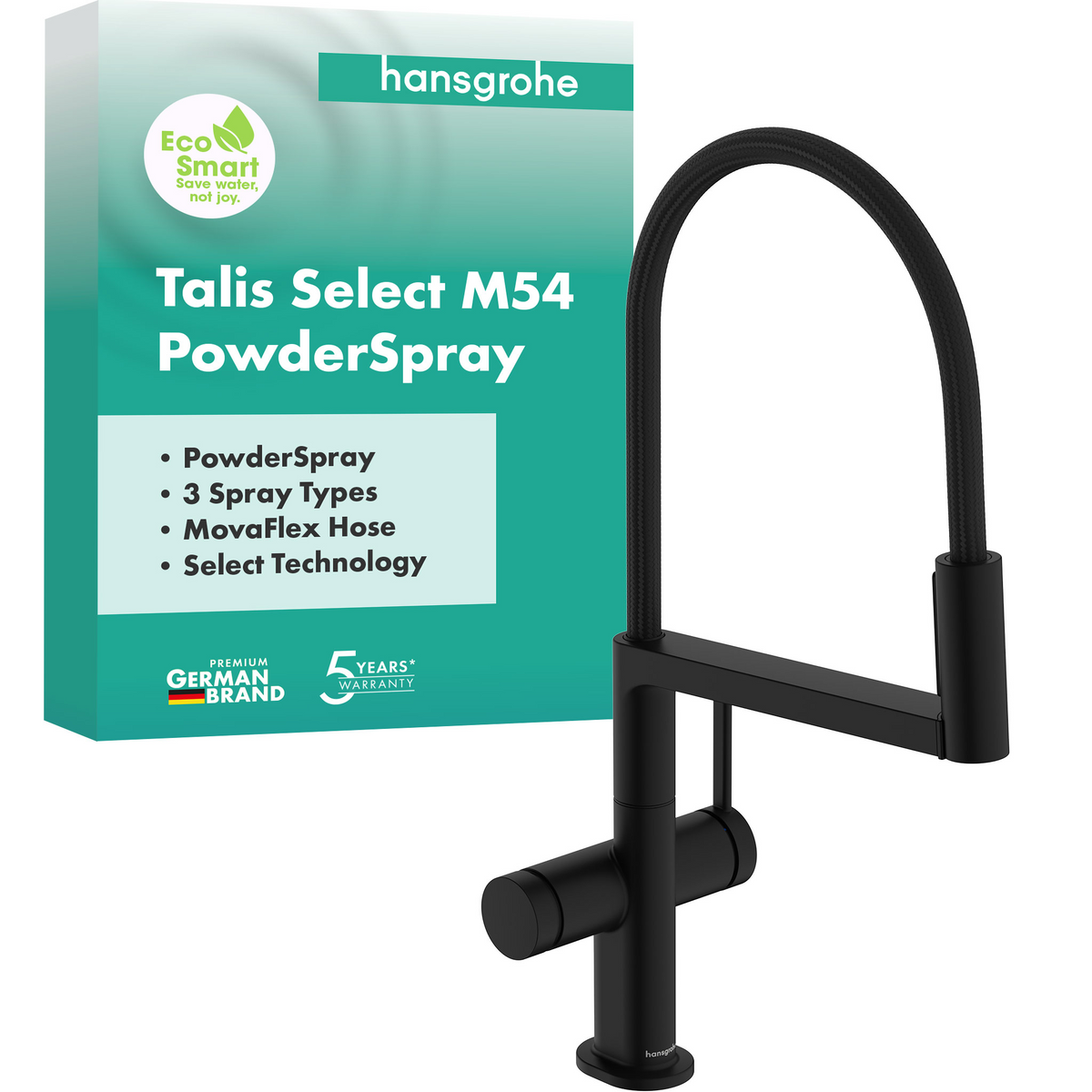 Hansgrohe Talis Select M54 Spültischmischer 210 PowderSpray 3jet (mattschwarz)
