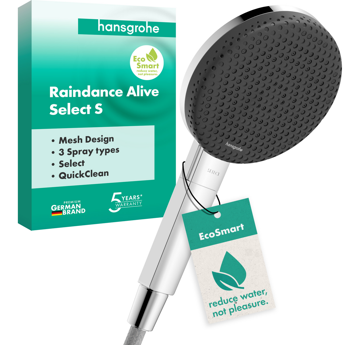 hansgrohe Raindance Alive Select S 125 3jet EcoSmart Handbrause, 7,1 l/min (chrom)