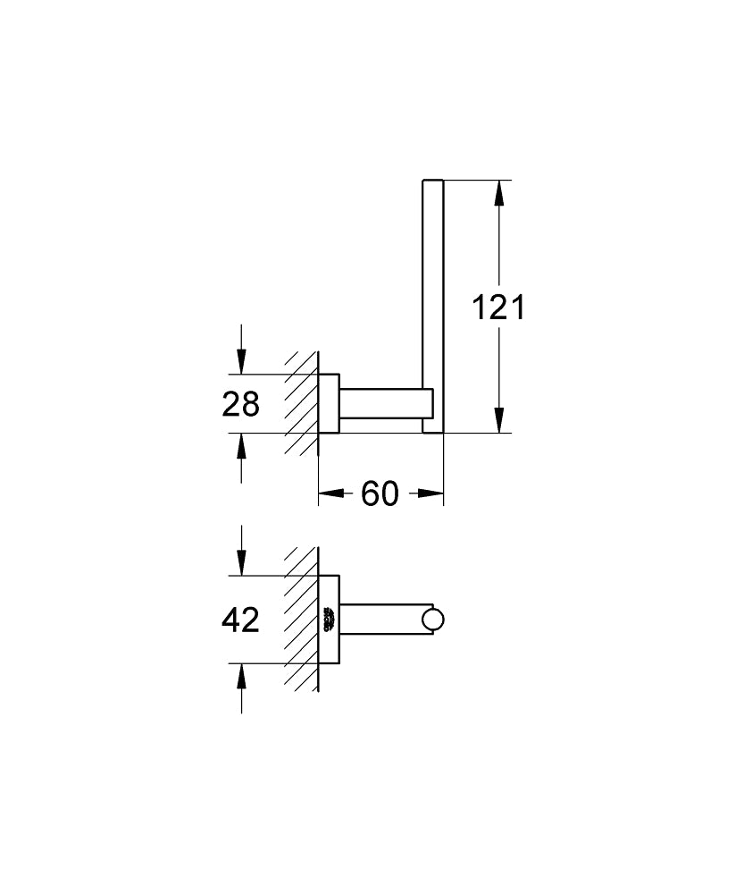 GROHE Essentials Cube Reservepapierhalter (chrom)