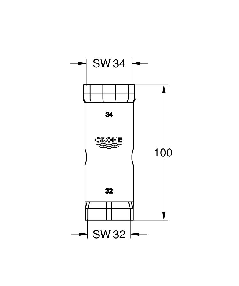 GROHE Steckschlüssel 32/34 mm