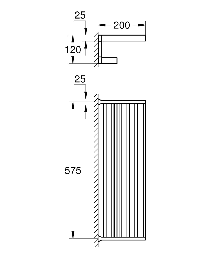 Grohe Selection Cube Multi-Badetuchhalter 40804, 600 mm (chrom)