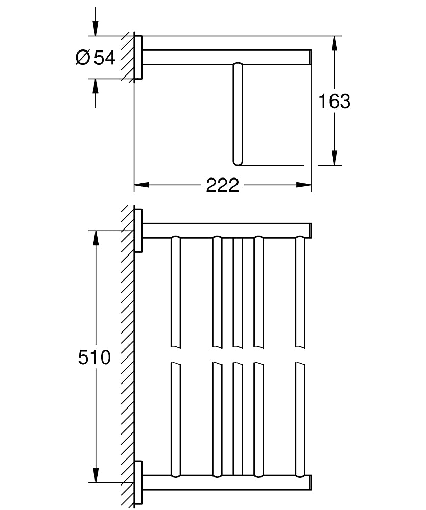 Grohe Bau Cosmopolitan Multi-Badetuchhalter 40462, 564 mm (chrom)