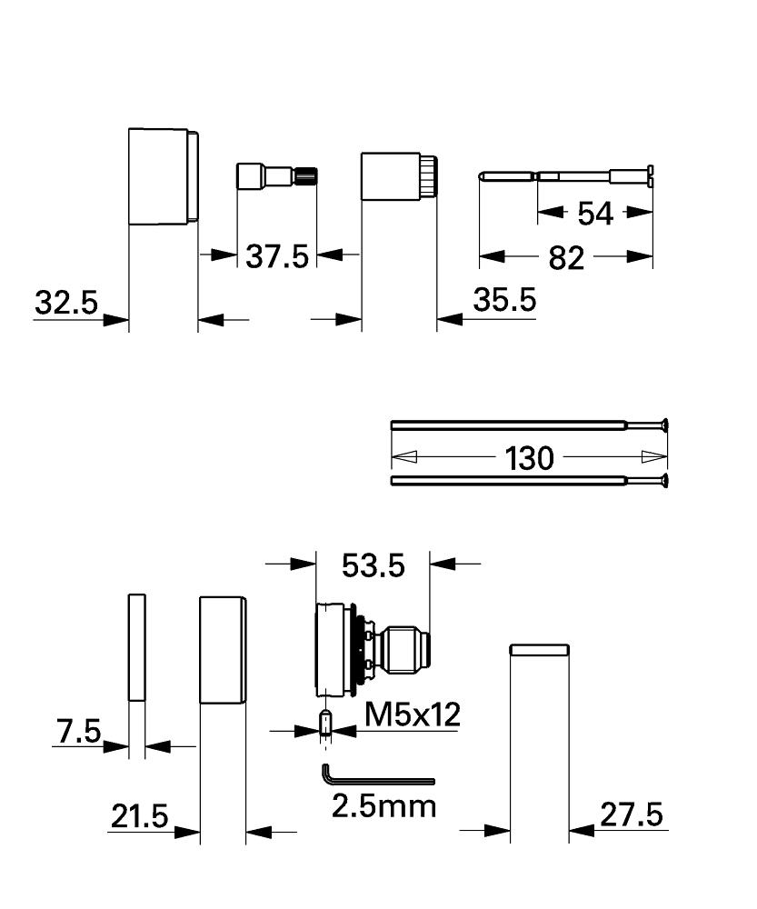Grohe Verlängerungsset 47261, DN 15 (27,5 mm)