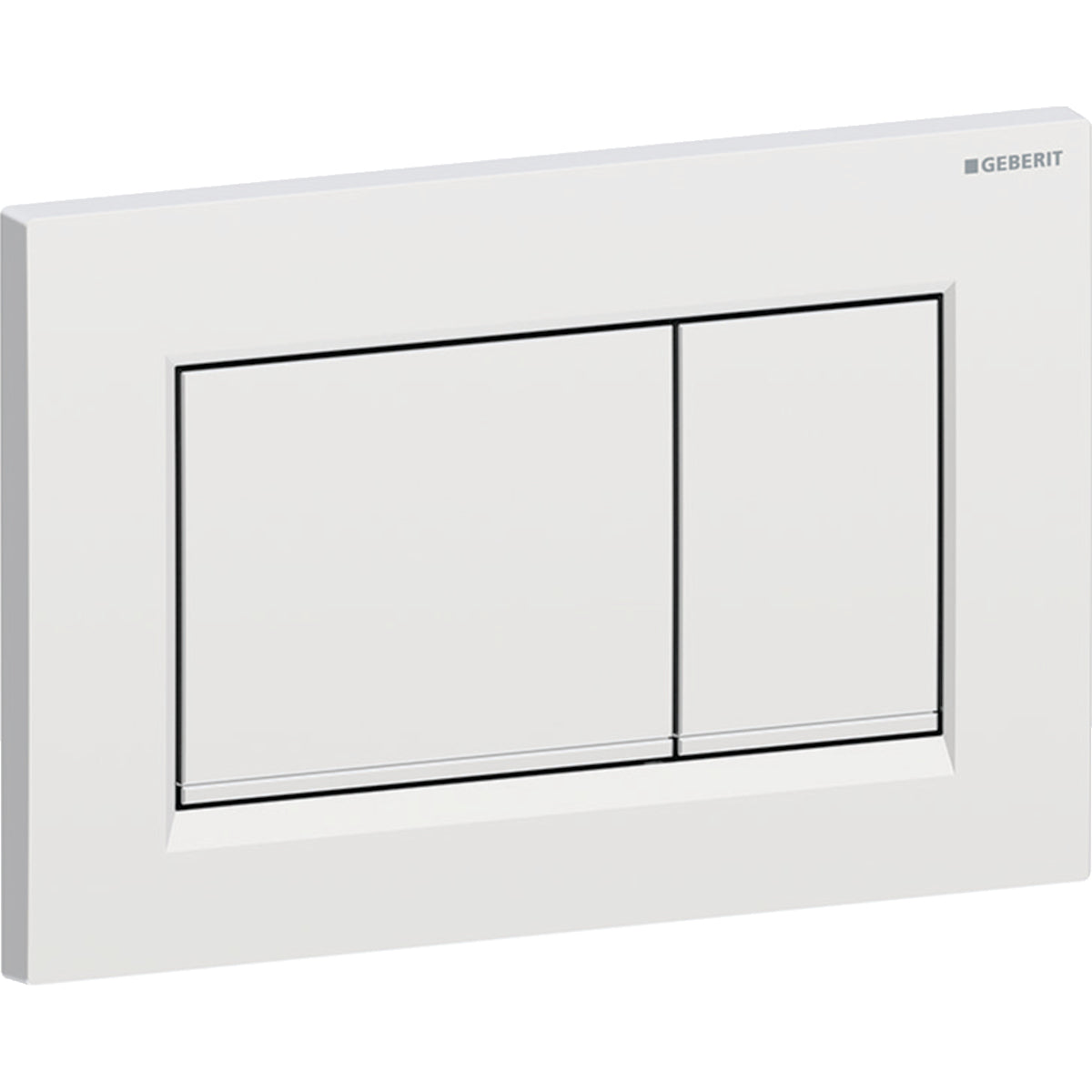 Geberit Sigma20 Betätigungsplatte, eckig, 2-Mengen-Spülung (chrom matt easy-to-clean/chrom glänzend)