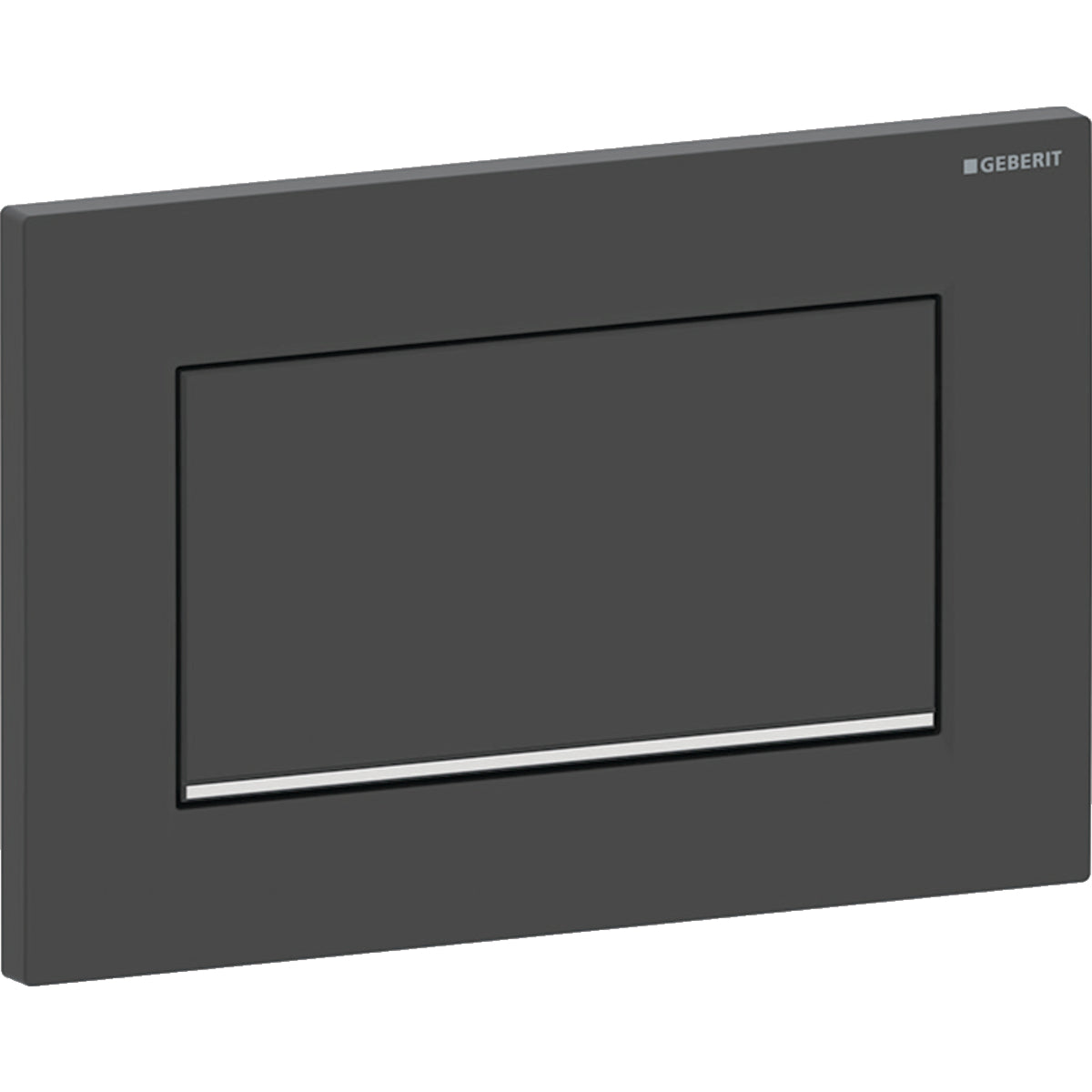 Geberit Sigma10 Betätigungsplatte, eckig, Spül-Stopp-Spülung, verschraubbar (schwarz matt/chrom glänzend)