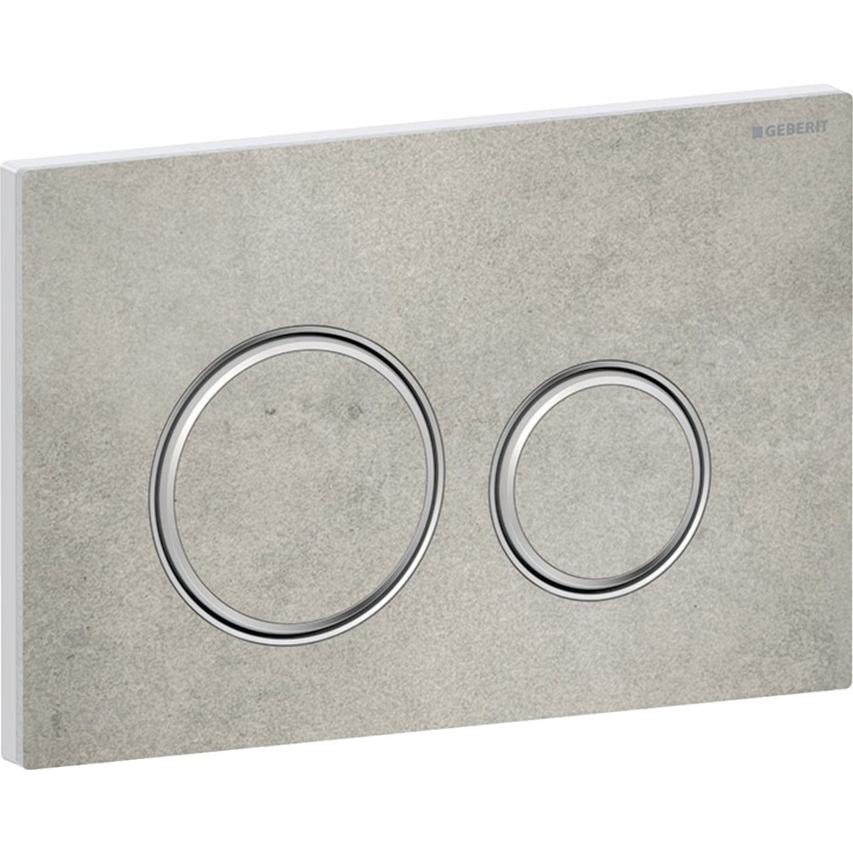 Geberit Sigma50 Betätigungsplatte, rund, 2-Mengen-Spülung (chrom glänzend/Betonoptik)