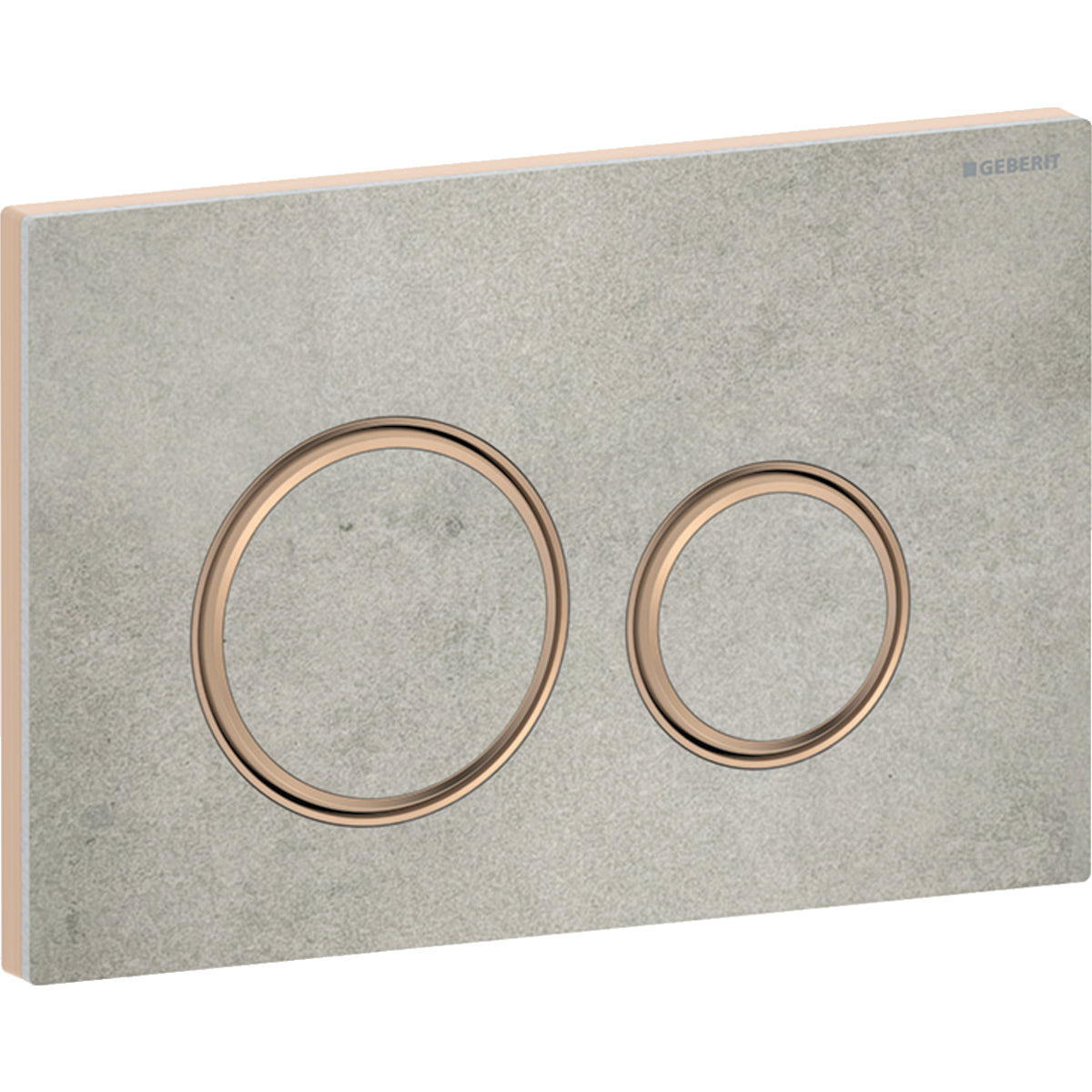 Geberit Sigma50 Betätigungsplatte, rund, 2-Mengen-Spülung (rotgold gebürstet/Betonoptik)