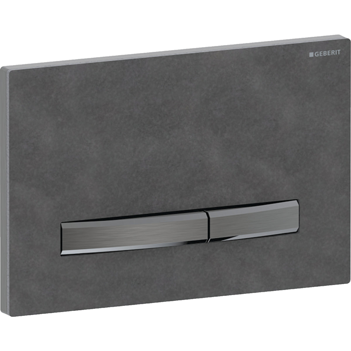 Geberit Sigma50 Betätigungsplatte, eckig, 2-Mengen-Spülung (schwarzchrom gebürstet/Mustang-Schiefer)