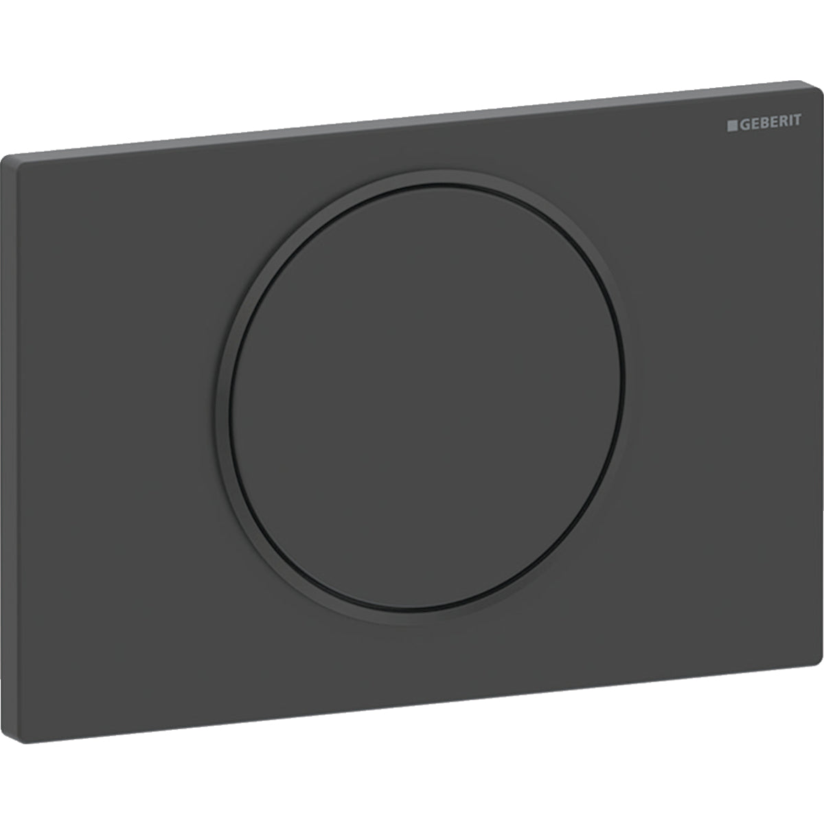 Geberit Sigma10 Betätigungsplatte, rund, Spül-Stopp-Spülung (schwarz matt/schwarz glänzend)