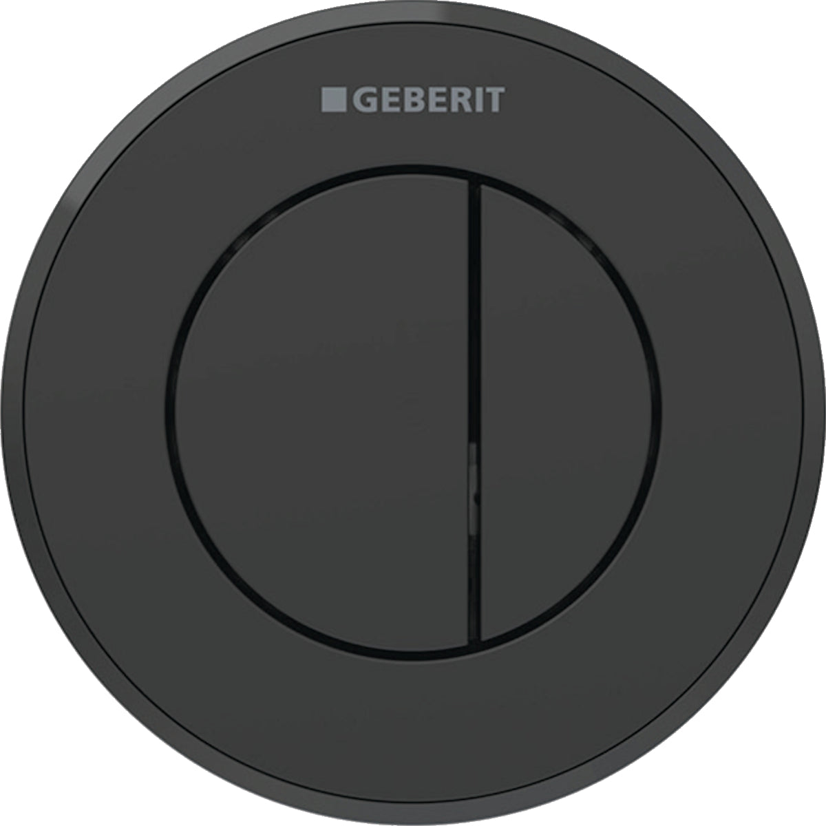Geberit Typ 10 Fernbetätigung pneumatisch, 2-Mengen-Spülung, UP-Drücker, rund (schwarz matt/schwarz glänzend)