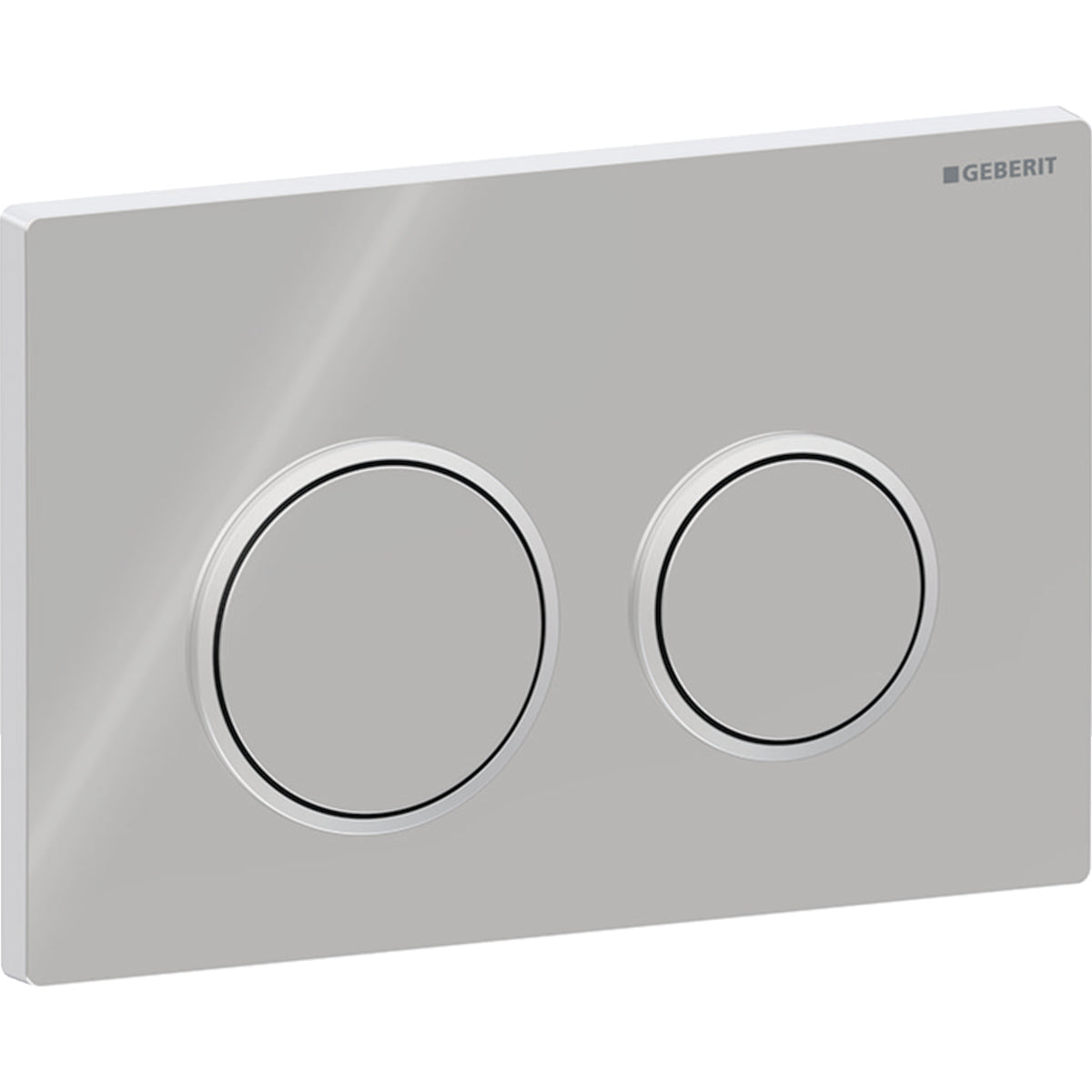 Geberit Omega20 Betätigungsplatte, rund, 2-Mengen-Spülung (chrom glänzend/chrom matt)