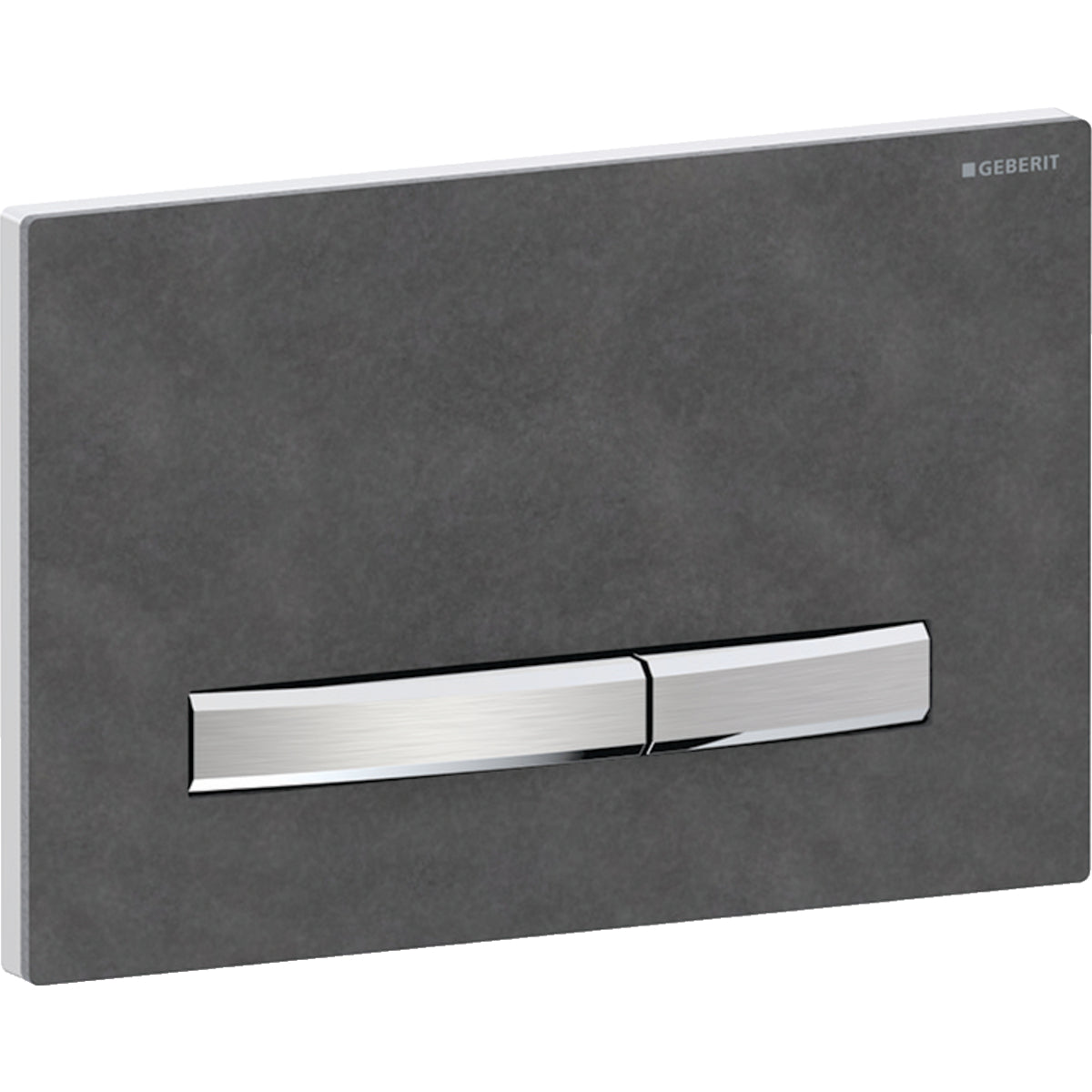 Geberit Sigma50 Betätigungsplatte, eckig, 2-Mengen-Spülung (chrom glänzend/Mustang-Schiefer/chrom gebürstet)