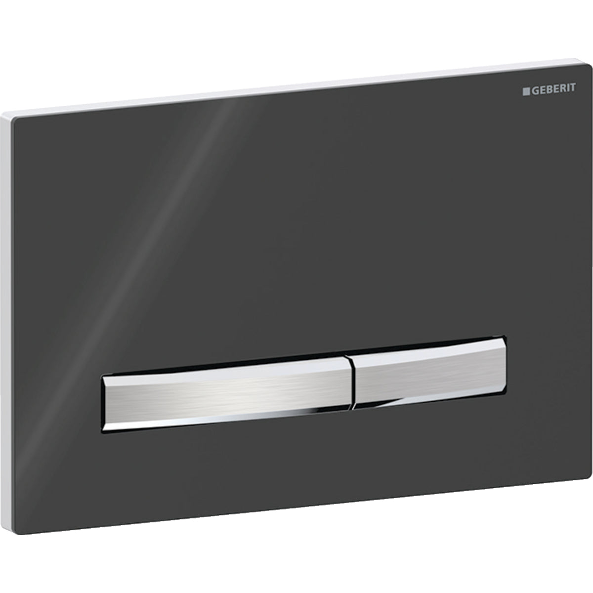 Geberit Sigma50 Betätigungsplatte, eckig, 2-Mengen-Spülung (chrom glänzend/schwarz glänzend)