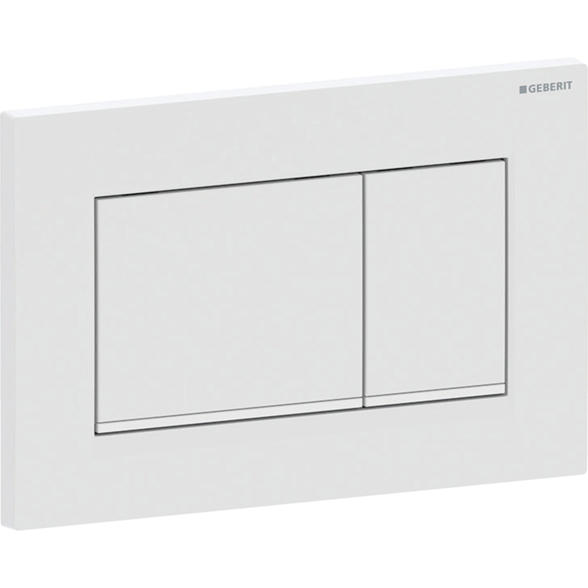 Geberit Sigma20 Betätigungsplatte, eckig, 2-Mengen-Spülung (weiß matt/weiß glänzend)