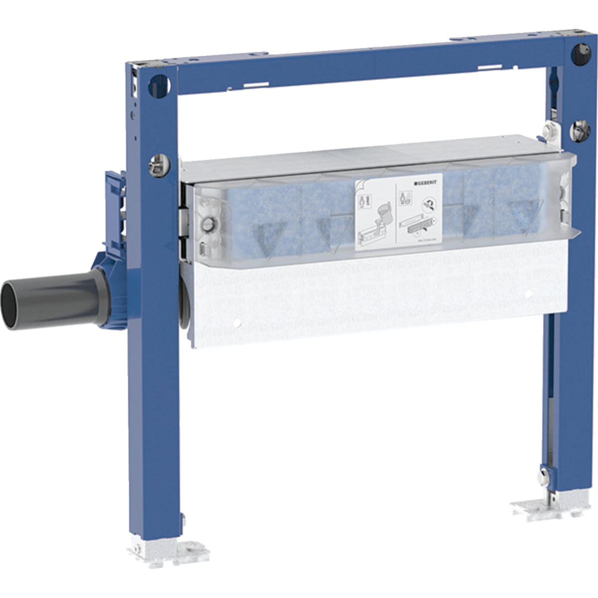 Geberit Duofix Element für Dusche, 50 cm, mit CleanWall Wandablauf, für Estrichhöhe 90-250 mm