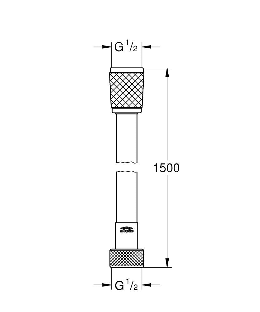 GROHE Relexaflex Brauseschlauch 1500 mm (chrom)