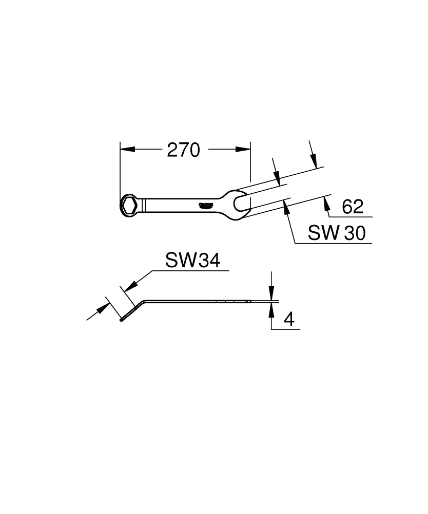 GROHE Spezialschlüssel 19377, 30/34 mm