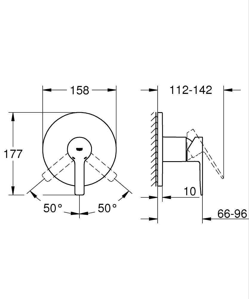 Grohe Lineare Einhand-Brausebatterie 24063, Fertigmontageset für Rapido SmartBox (cool sunrise gebürstet)